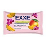 Мыло-крем туалетное косметическое 75 г EXXE "Манго и орхидея", флоу-пак 703137