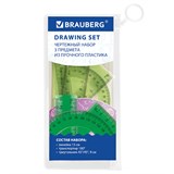 {{photo.Alt || photo.Description || 'Набор чертежный BRAUBERG (линейка 15 см, треугольник, транспортир), зеленый, прозрачный, пенал, 210890'}}
