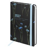 {{photo.Alt || photo.Description || 'Ежедневник датированный 2027 с резинкой, 145х203 мм, А5, BRAUBERG, твердый, "Васильки", 117835'}}