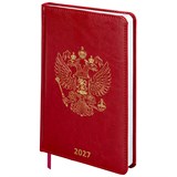 {{photo.Alt || photo.Description || 'Ежедневник датированный 2027, А5, 138х213 мм, BRAUBERG "State", под кожу, красный, 118042'}}