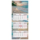 {{photo.Alt || photo.Description || 'Календарь квартальный 2027 г., 3 блока, 3 гребня, бегунок, офсет, BRAUBERG EXTRA MINI, "Пляж", 118382'}}