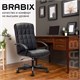 Кресло офисное BRABIX "Quadro EX-524", компактная упаковка, экокожа, черное, 532104 532104