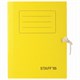 Папка архивная с завязками А4 (325х250 мм), 75 мм, до 700 листов, микрогофрокартон, ЖЕЛТАЯ, STAFF, 128873 128873