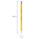 Карандаш чернографитный ЮНЛАНДИЯ, 1 шт., "Школьный", НВ, корпус желтый, с резинкой, 181588 181588