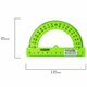 Транспортир 12 см, 180 градусов, ПИФАГОР, прозрачный, неоновый, ассорти, 210622 210622