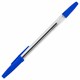 Ручка шариковая масляная STAFF Basic BP-962, СИНЯЯ, корпус прозрачный, узел 1 мм, линия письма 0,7 мм, 142962 142962