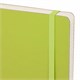 Блокнот А5 (148x218 мм), BRAUBERG "Metropolis Ultra", под кожу, 80 л., резинка, клетка, салатовый, 111020 111020
