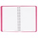 Тетрадь А5 (148x218 мм), BRAUBERG "Office PRO", гибкая, под кожу, гребень, 80 л., розовая, 111042 111042