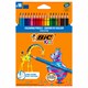 Карандаши цветные BIC "Kids ECOlutions Evolution", 18 цветов, пластиковые, заточенные, европодвес, 937513 181124 - фото 145014