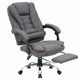 Кресло офисное CROMEX "Chill MS-005", с функцией вибромассажа, подножка, ткань, серое, 532959 532959