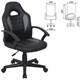Кресло компьютерное BRABIX "Spark GM-201", экокожа, черное/серое, 532504 532504