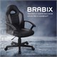 Кресло компьютерное BRABIX "Spark GM-201", экокожа, черное/серое, 532504 532504
