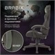 Кресло компьютерное BRABIX "Striker GM-121", синхромеханизм, 2 подушки, экокожа/велюр, черное/серое, 532961 532961