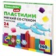 Пластилин мягкий восковой BRAUBERG KIDS, 24 цвета, 360 г, со стеком, 106498 106498 - фото 165769