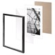 Рамка 21х30 см небьющаяся, багет 14,6 мм, пластик, BRAUBERG "Original Line", черная/серебро, 391234 391234