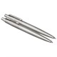 Набор PARKER "Jotter Stainless Steel CT": шариковая ручка синяя и механический карандаш, 2093256 143359