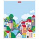 Тетрадь 12 л. HATBER клетка, обложка картон, "Городок" (5 видов в спайке), 12Т5В1 106240