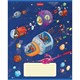 Тетрадь 18 л. HATBER клетка, обложка картон, "Космическое приключение" (5 видов в спайке),18Т5В1 106263