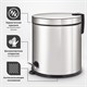 Ведро мусорное с педалью 20 литров "Classic Plus", ЗЕРКАЛЬНОЕ, нержавеющая сталь, со съемным внутренним ведром, LAIMA, ТУРЦИЯ, 608114 608114