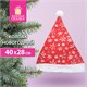 Колпак новогодний 40х28 см, красный с серебристым узором, ЗОЛОТАЯ СКАЗКА, 592006 592006