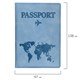 Обложка для паспорта "Passport Map", мягкая экокожа, голубая, STAFF, 238877 238877