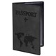 Обложка для паспорта "Passport Map", мягкая экокожа, графитовая, STAFF, 238875 238875