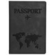 Обложка для паспорта "Passport Map", мягкая экокожа, графитовая, STAFF, 238875 238875