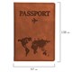 Обложка для паспорта "Passport Map", мягкая экокожа, коричневая, STAFF, 238876 238876