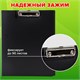 Папка-планшет STAFF, А4 (310х230 мм), с прижимом и крышкой, пластик, черная, 0,5 мм, 229221 229221