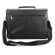 Портфель из натуральной кожи, 38х27х12 см, 2 отделения, замок с ключом, черный, 2-237 240365