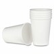 Стакан одноразовый бумажный 250/273 мл, D 80 мм, КОМПЛЕКТ 50 шт., однослойные, белые, холодное/горячее, ОФИСМАГ СТАНДАРТ, 608809 608809