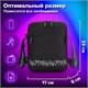 Сумка на плечо BRAUBERG COMPACT с карманом, черная с принтом, 23х17х5 см, 271686 271686 Сумка на плечо BRAUBERG COMPACT с карманом, черная с принтом, 23х17х5 см, 271686 271686