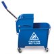 Тележка уборочная BRABIX, ведро 20 л, механический отжим, универсальная для ОФИСА/ДОМА, синяя, 601497 601497