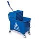 Тележка уборочная BRABIX, ведро 20 л, механический отжим, универсальная для ОФИСА/ДОМА, синяя, 601497 601497