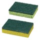 Губки бытовые, 20х95х65 мм, КОМПЛЕКТ 2 шт., ЦЕЛЛЮЛОЗНЫЕ (губчатые) с АБРАЗИВОМ, LAIMA, К1106, 605487 605487