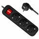 Удлинитель сетевой DEFENDER G330, 3 розетки, c заземлением, выключатель, 10А, длина 3 м, черный, 99334 514031