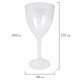 Бокал одноразовый 250 мл для вина пластиковый, прозрачная высокая ножка, ВЗЛП, 1013 609218