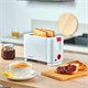Тостер SCARLETT SC-TM11013, 650 Вт, 2 тоста, 6 режимов, сталь, белый 453680