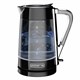 Чайник POLARIS PWK 1715 CGL, 1,7 л, 1850-2200 Вт, закрытый нагревательный элемент, стекло, черный, 48643, PWK 1715 CGL b 456761