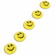Магниты СРЕДНЕГО ДИАМЕТРА, 30 мм, НАБОР 5 штук, с рисунком СМАЙЛИК, жёлтые, в блистере, STAFF "Basic", 237483 237483