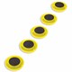 Магниты СРЕДНЕГО ДИАМЕТРА, 30 мм, НАБОР 5 штук, с рисунком СМАЙЛИК, жёлтые, в блистере, STAFF "Basic", 237483 237483