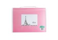 Папка-портфель Консул А4 с ручкой, Париж, розовый К0150