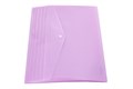 Папка-конверт с кнопкой, "Консул" А4, до 100 листов, прозрачная, лиловая, 0,15 мм К0078