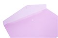 Папка-конверт с кнопкой, "Консул" А4, до 100 листов, прозрачная, лиловая, 0,15 мм К0078