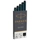 Картриджи чернильные PARKER "Cartridge Quink", КОМПЛЕКТ 5 штук, черные, 1950382 142387