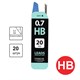 Грифель запасной BRAUBERG "Black Jack" Hi-Polymer НB 0,7 мм, 20 шт., 180451 180451 - фото 270608