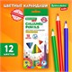 Карандаши цветные BRAUBERG KIDS NEW, 12 цветов, трехгранные, грифель 3 мм, 182001 182001 - фото 270890