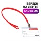 Бейдж горизонтальный (60х90 мм), на красной ленте 45 см, BRAUBERG, 231155 231155 - фото 273075
