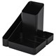 Подставка-органайзер BRAUBERG OFFICE STYLE, 4 отделения, 115х122х111 мм, черная, 238097 238097 - фото 273810
