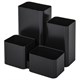 Подставка-органайзер BRAUBERG COMPACT, 4 отделения, 92х114х102 мм, черная, 238102 238102 - фото 273813